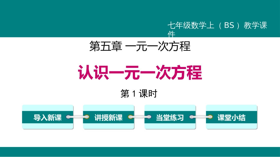 5.1 第1课时  一元一次方程_第1页