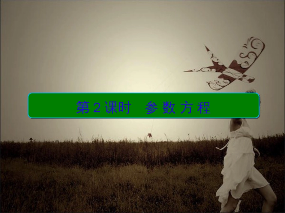 2020高考数学大一轮复习坐标系与参数方程第2课时参数方程课件文选修_第1页