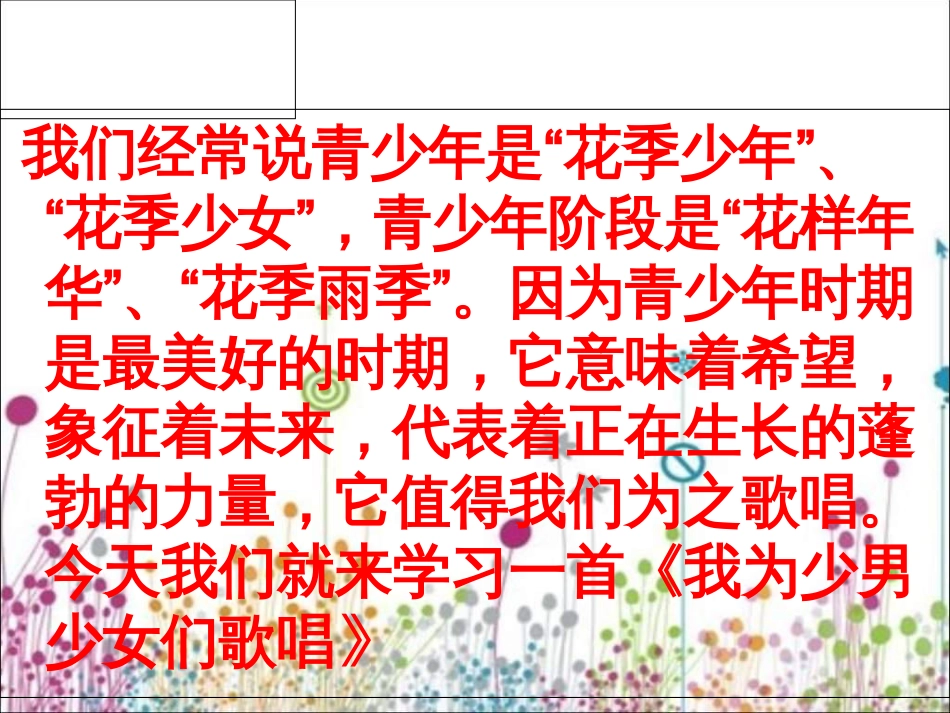 《我为少男少女们歌唱》公开课_第2页