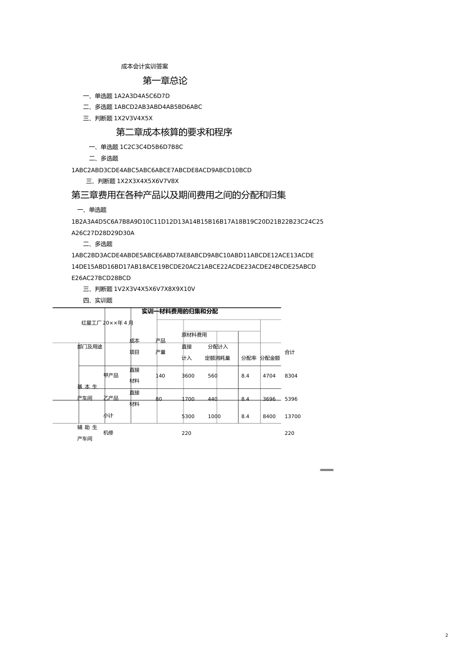 【财务管理财务分析】 财务会计与成本管理知识分析实训_第2页