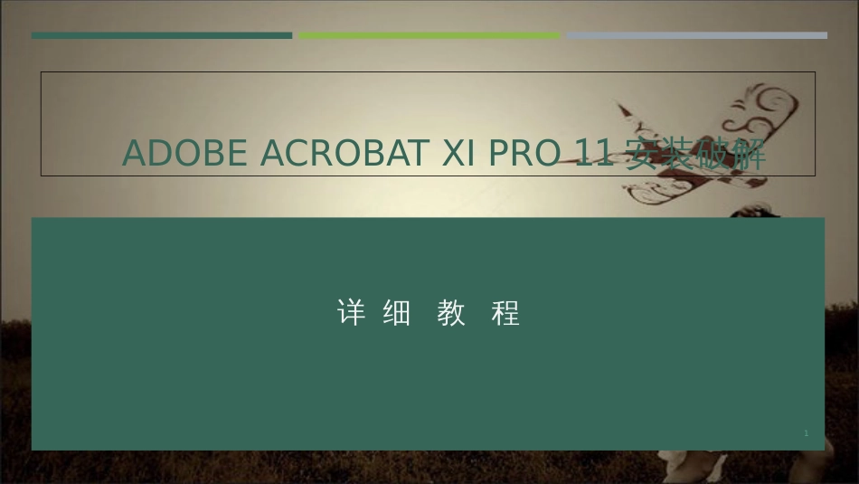 Adobe-Acrobat-XI-Pro-11安装破解详细教程解析_第1页