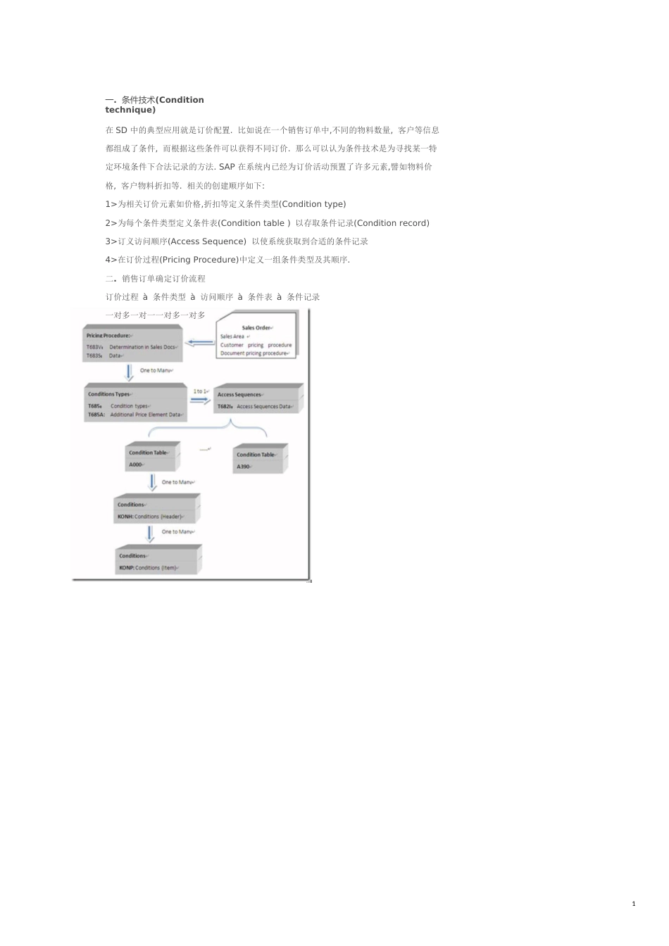 SAP SD定价条件技术应用分析_第1页