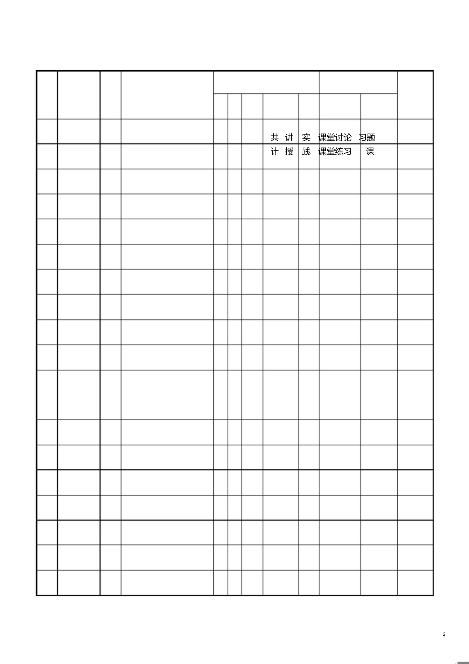 本科2011级2014-2015第一学期教学日历(汇总)_第2页