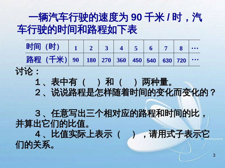 北师大版六年级数学下册正 比 例_第3页