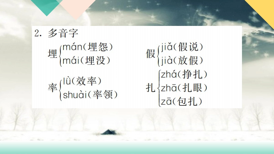 部编版语文四年级下册课件-第二单元知识梳理_第3页