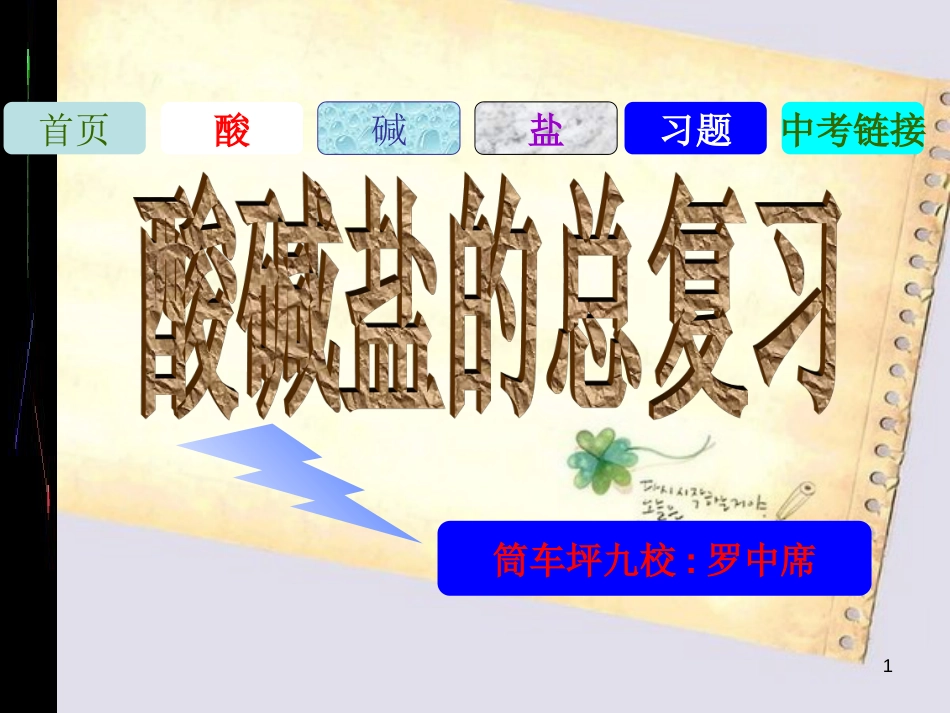 初中化学酸碱盐总复习PPT课件_第1页