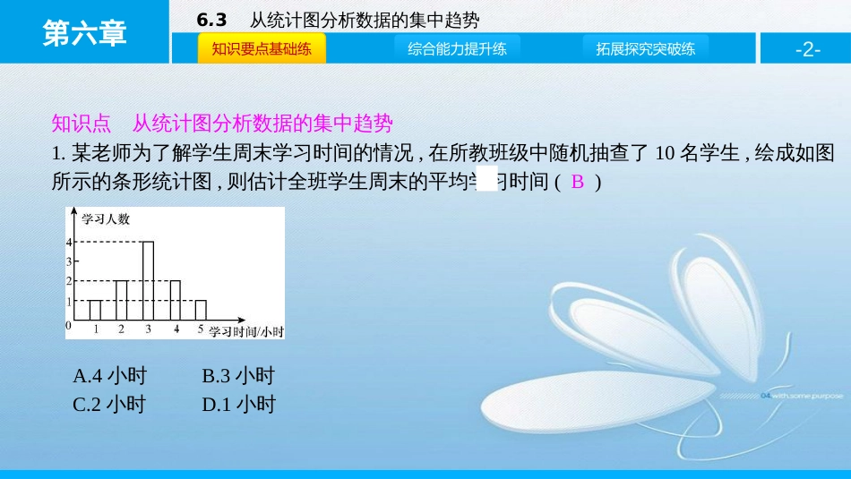 从统计图分析数据的集中趋势第六章 数据的分析_第2页