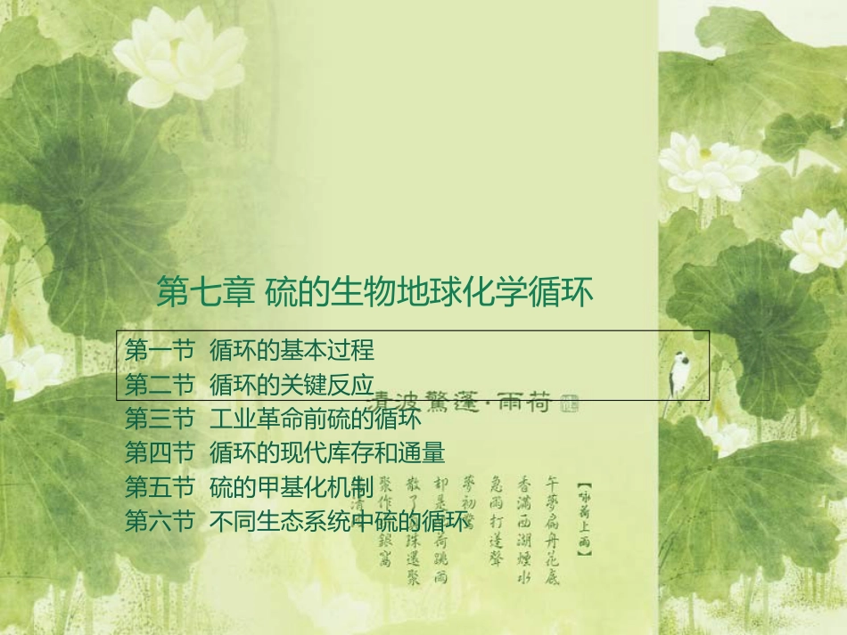 第七章  硫的生物地球化学循环[共59页]_第1页