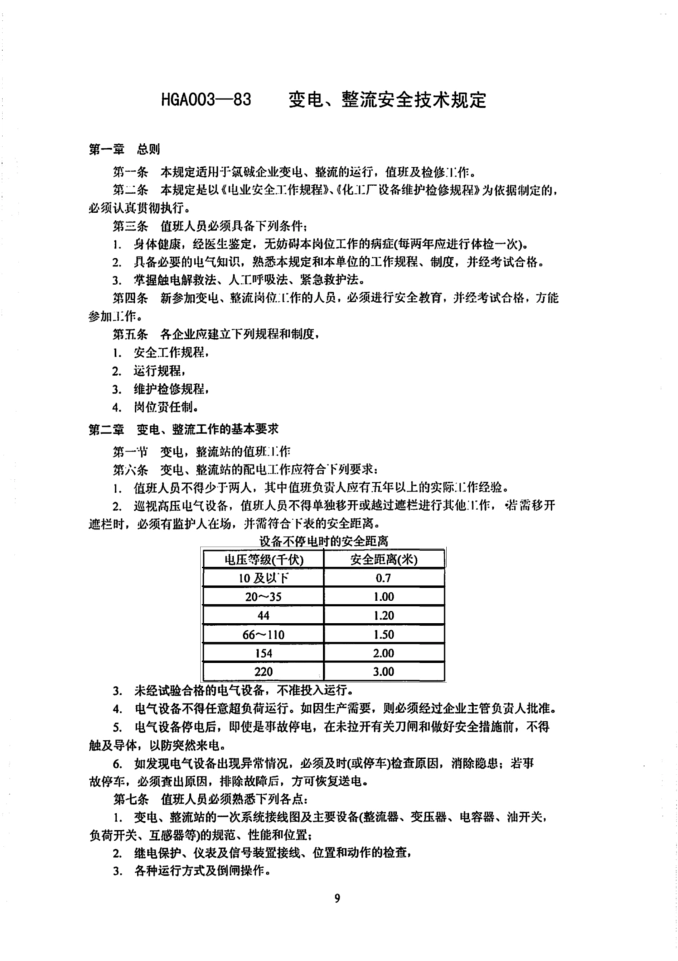 HGA 003-1983 变电、整流安全技术规定_第1页