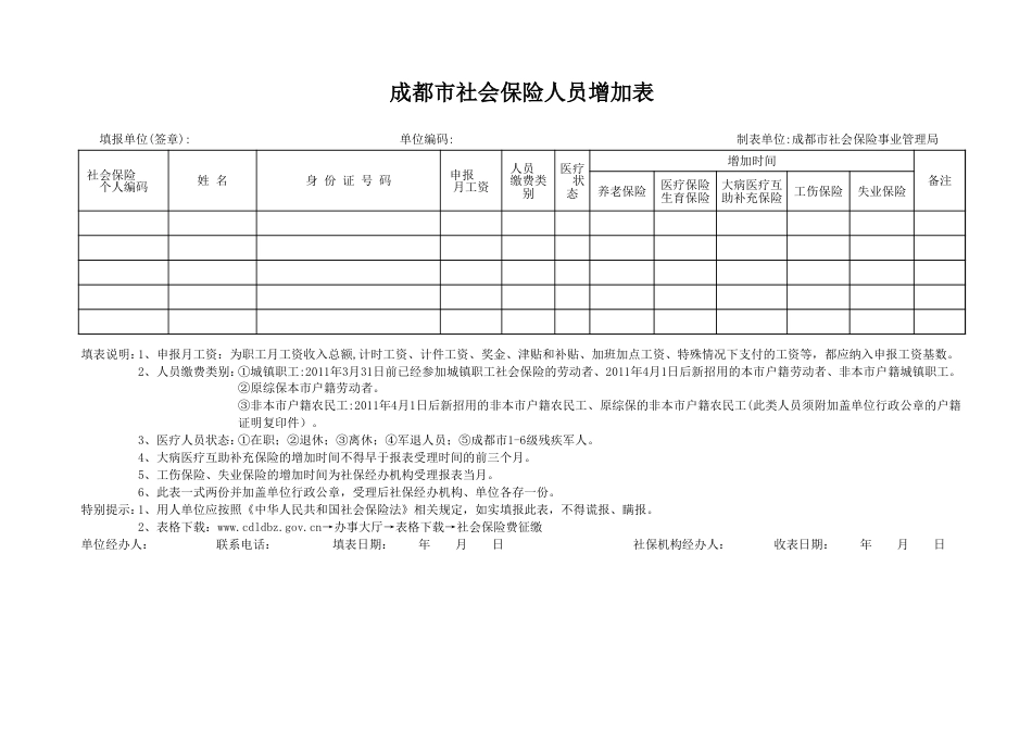 成都市社保人员增加表_第1页