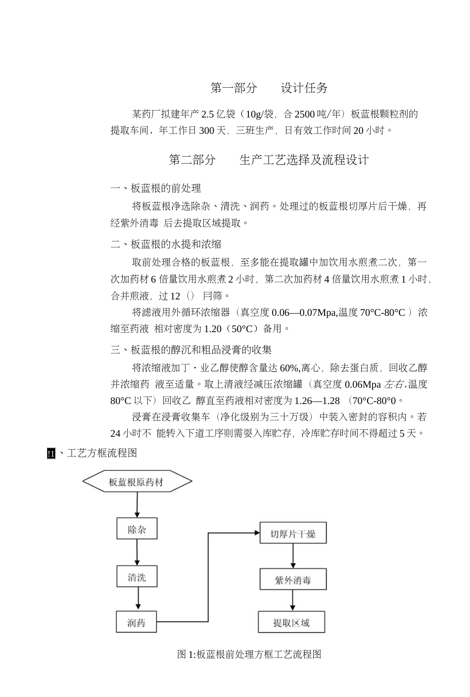 板蓝根颗粒剂提取车间设计说明书_第2页