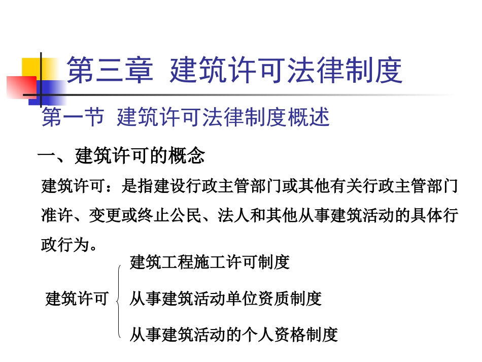 第三章建筑许可法律制度_第1页