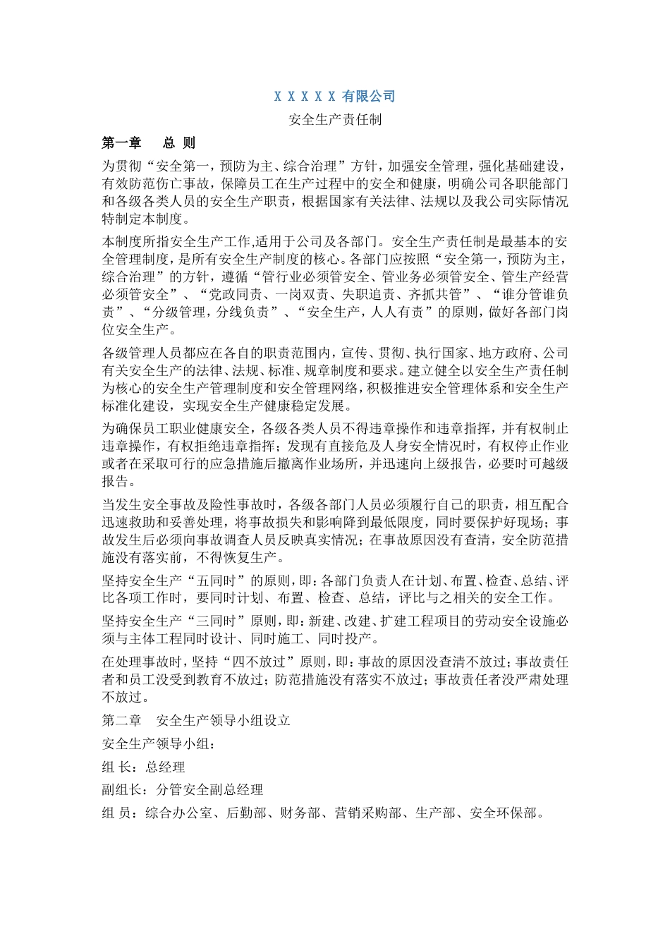 企业安全生产责任制(最新.最全)(1)_第1页