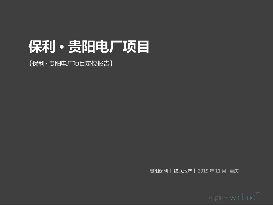 保利贵阳电厂项目定位报告_第1页