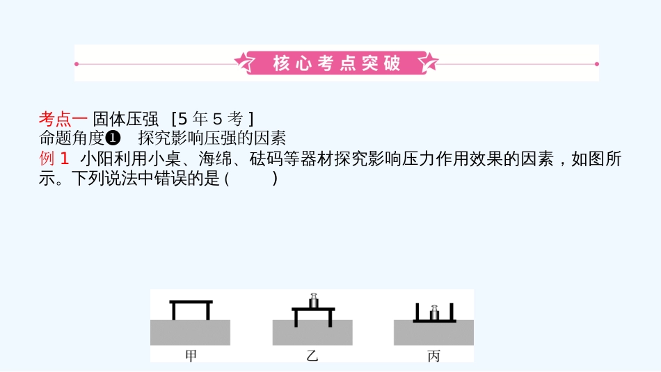 2020中考物理一轮复习09压强课件_第1页