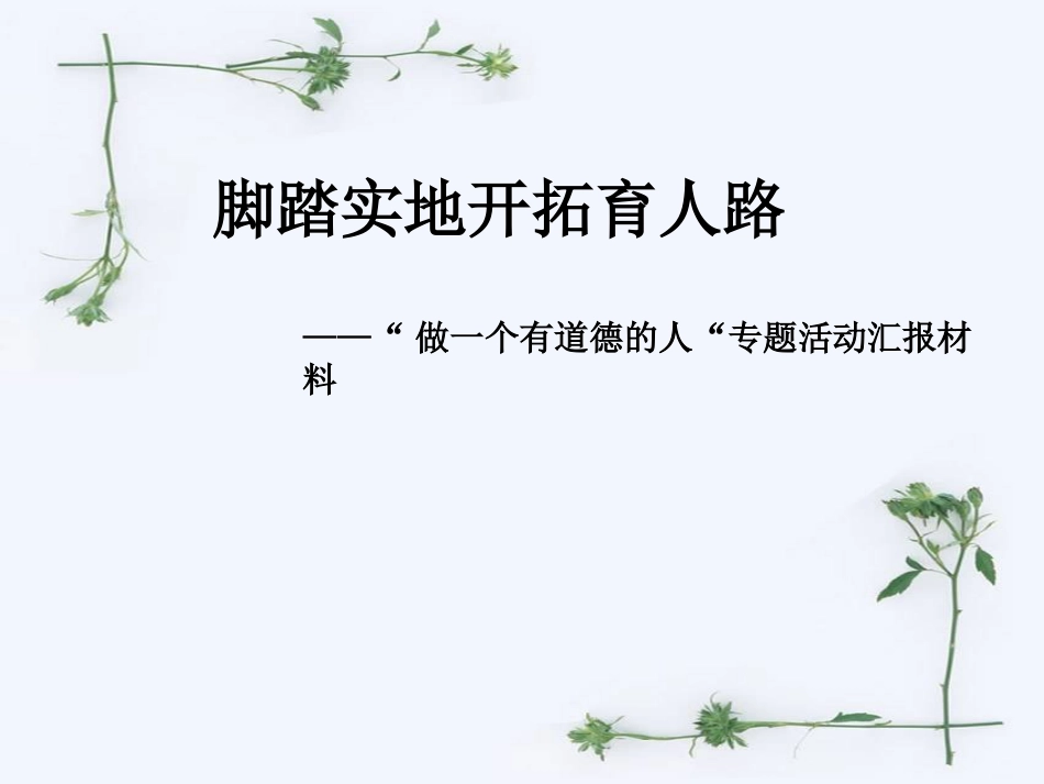 德育工作汇报材料(共13页)_第1页