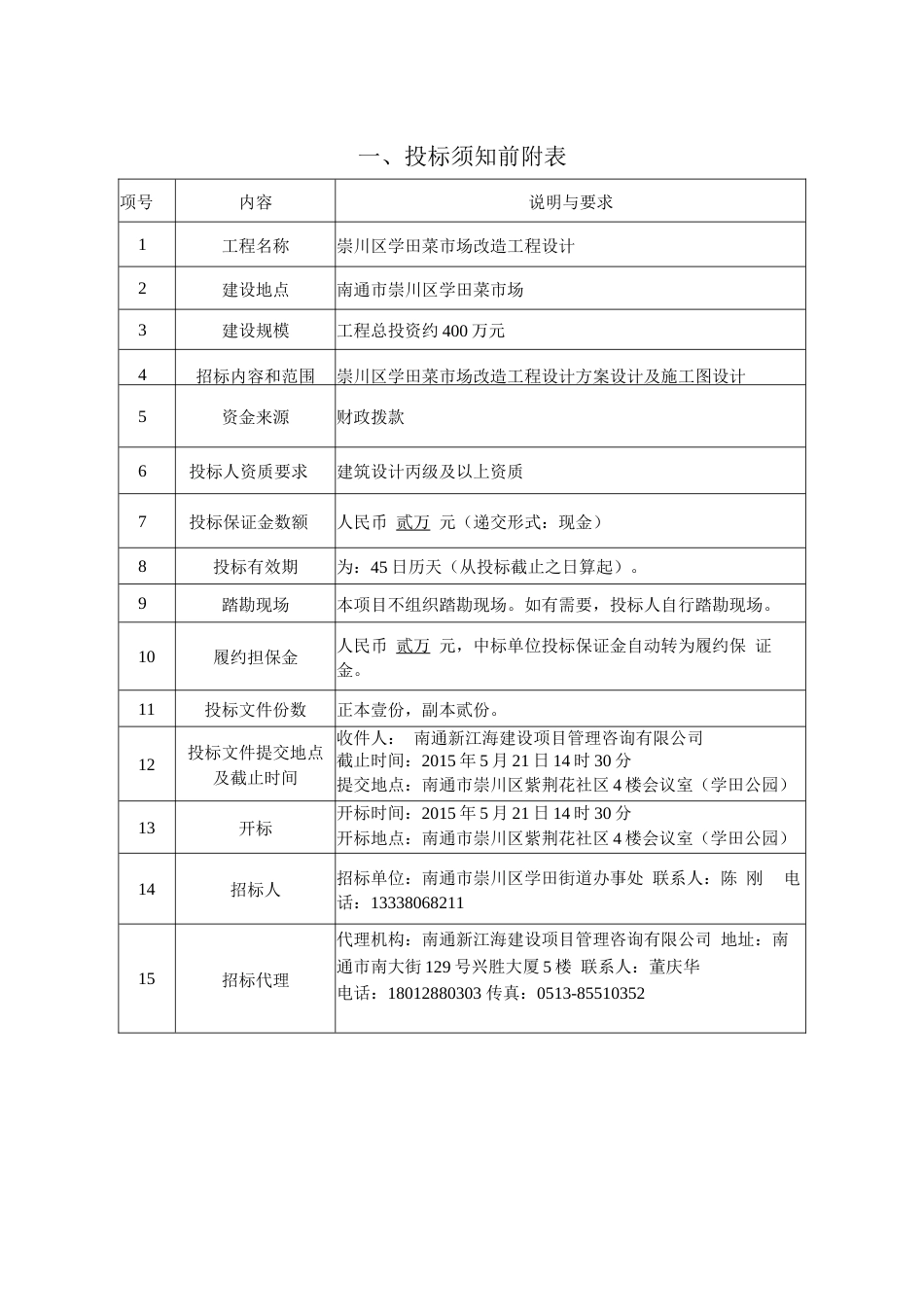 崇川区学田菜市场改造工程设计招标文件【模板】_第3页