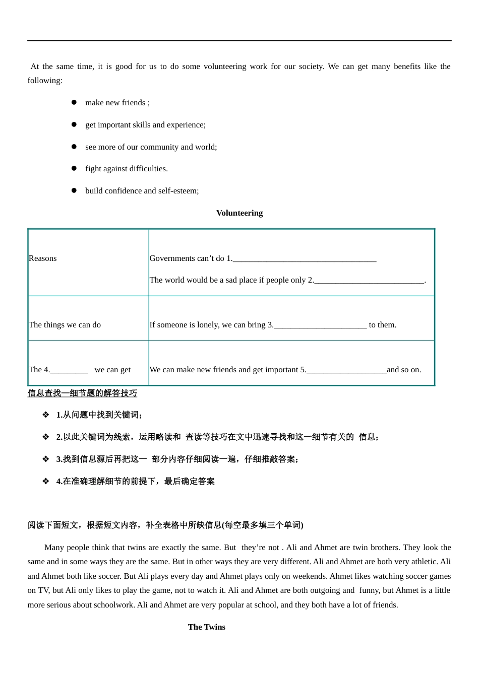 初中英语任务型阅读理解答题技巧及训练含答案_第2页