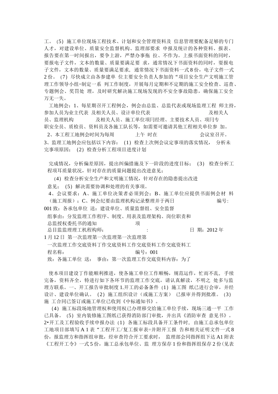 在第一次工地例会上总监发言内容  _第2页