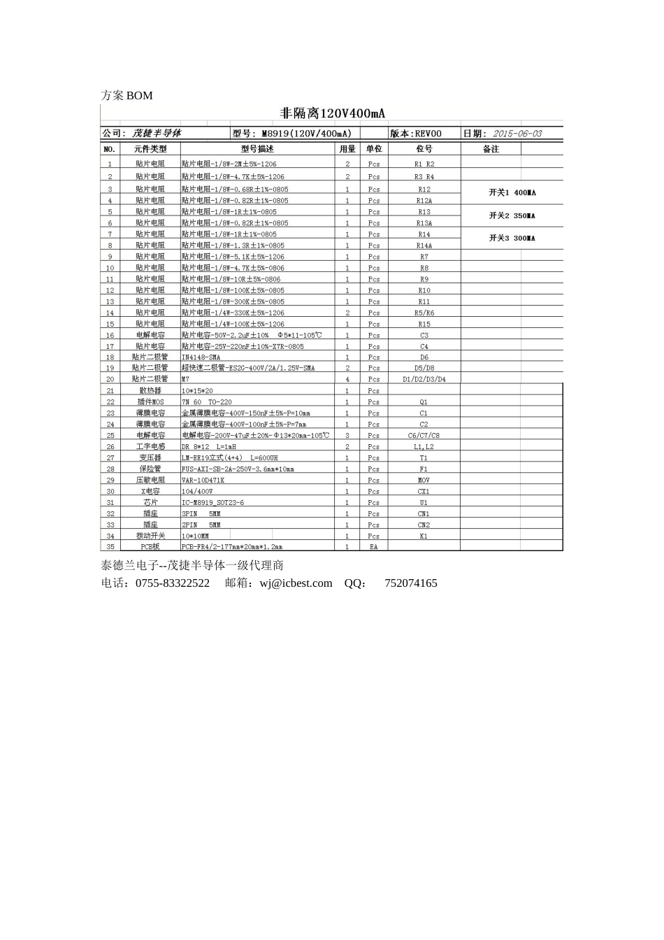 M8919非隔离高PF48W方案替代BP2329A_第3页