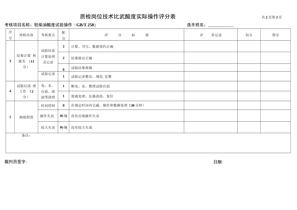 2007比武实操评分07.8.29  _第2页