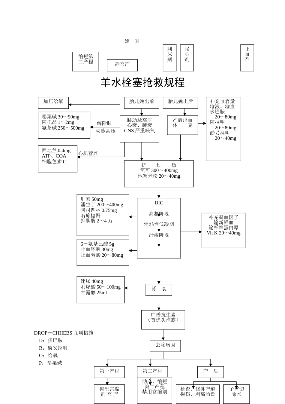 产后出血、羊水栓塞、子痫抢救流程图_第3页