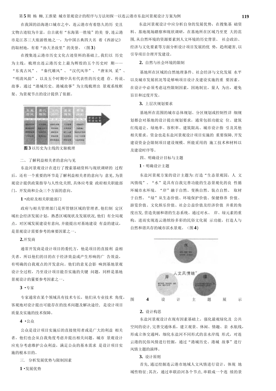 城市景观设计的程序与方法初探——以连云港市东盐河景观设计方案为例_第2页