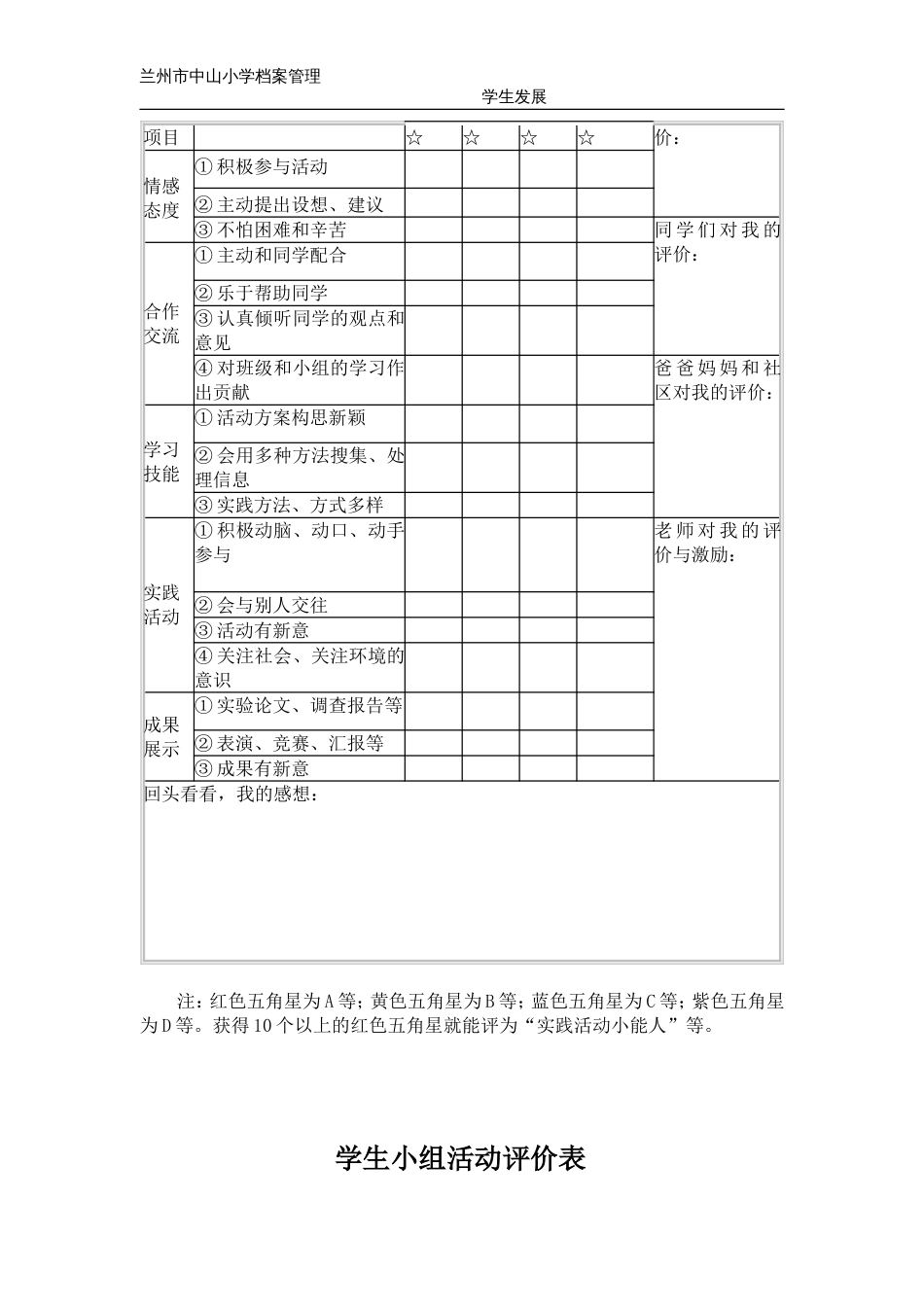 5综合实践活动评价表格_第3页