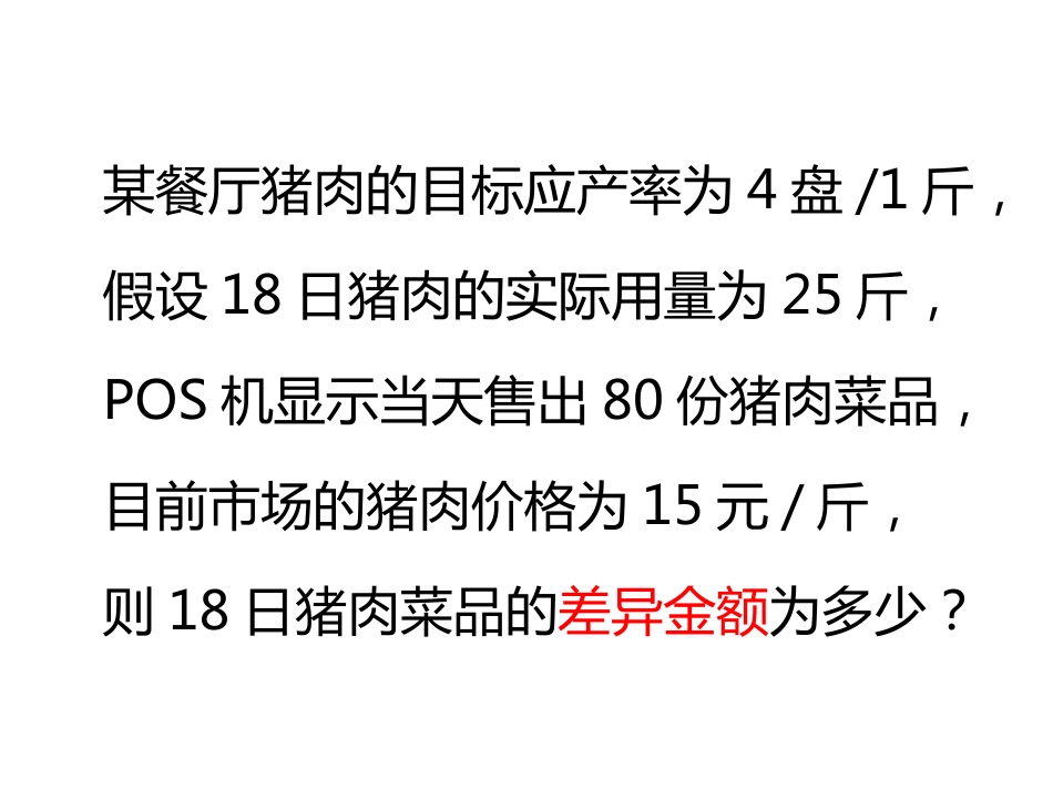 麦当劳餐厅门店利润管理系统 应产率_第3页