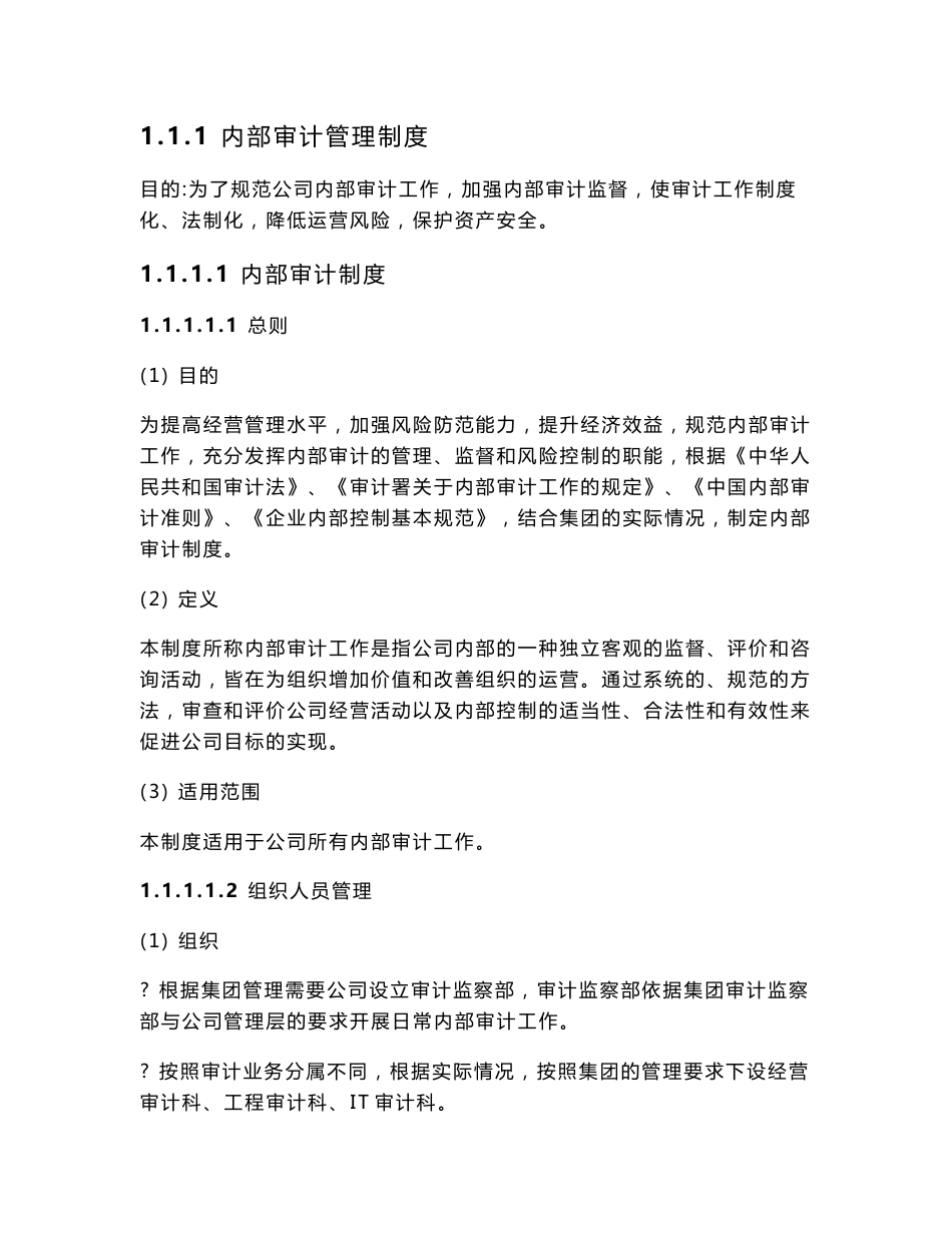 公司企业内部审计管理制度_第1页