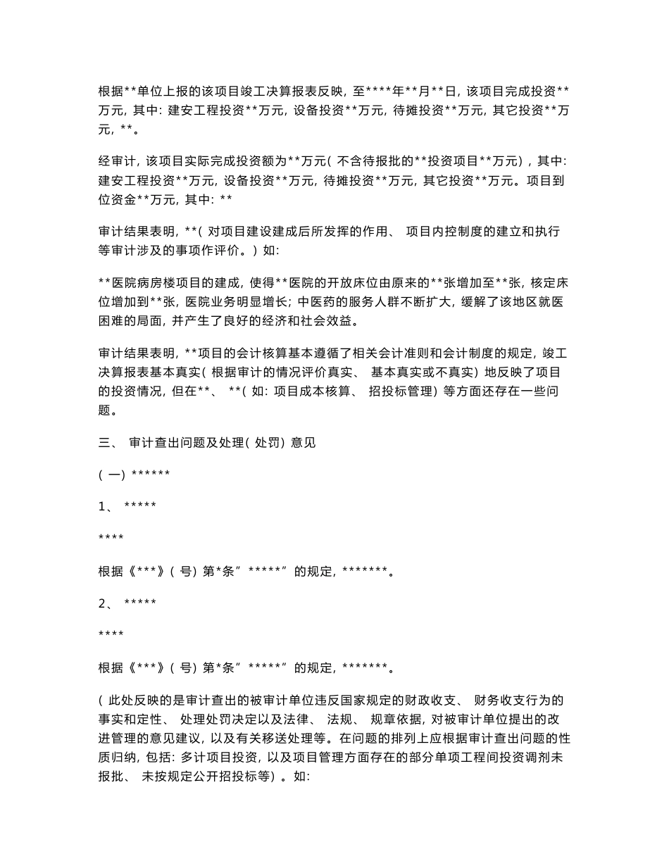 建设项目审计报告_第2页