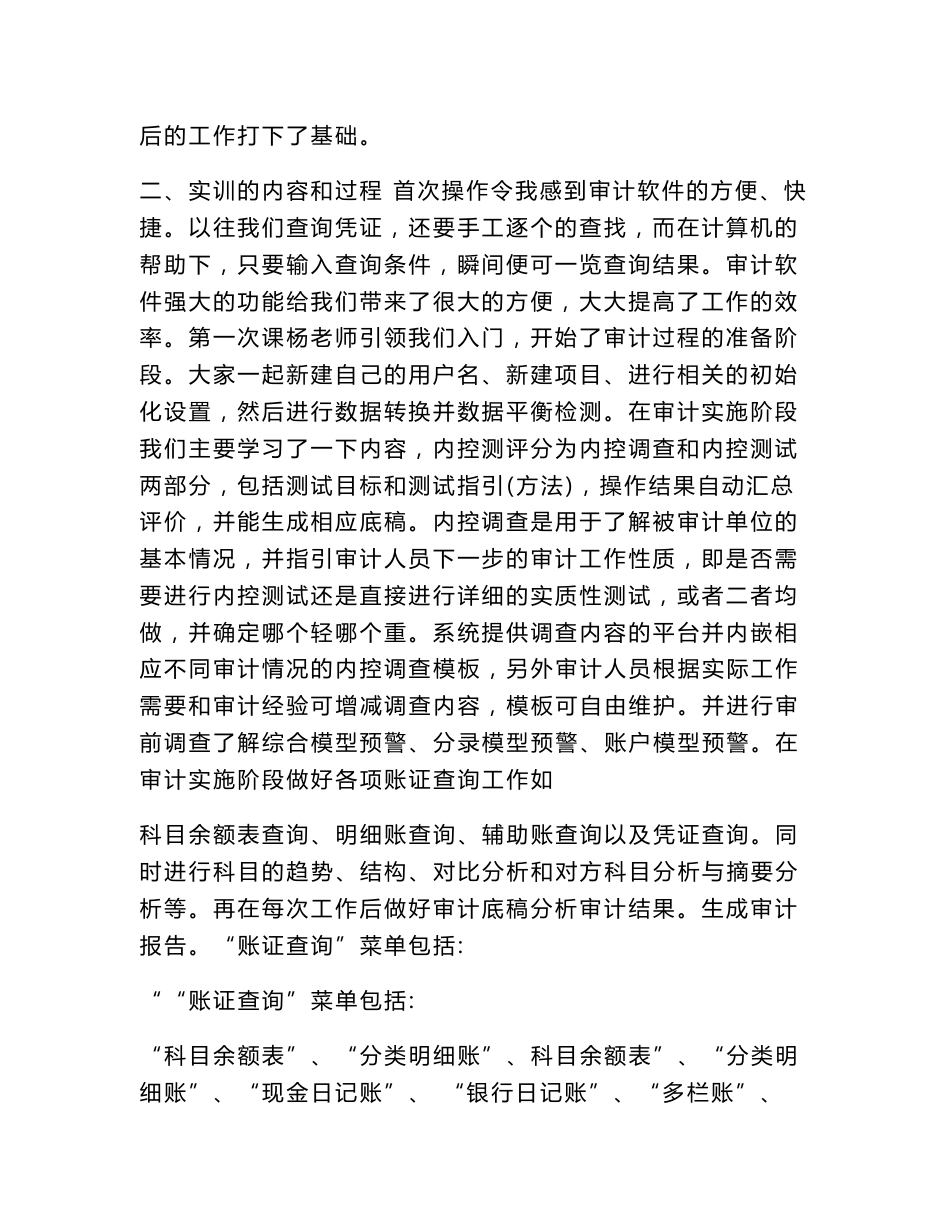 计算机审计实验报告(范文)_第2页