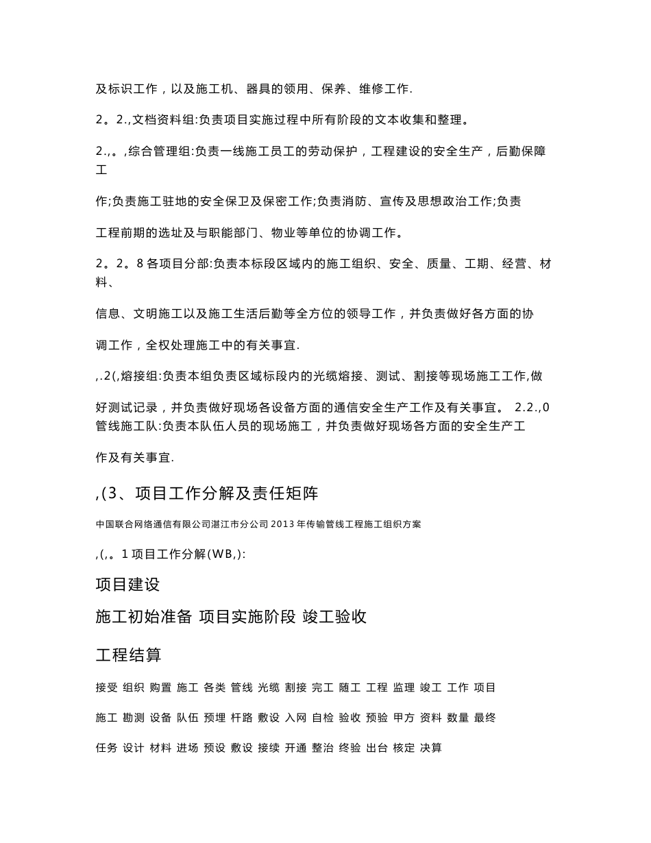 中国联合网络通信有限公司湛江市分公司2013年传输管线工程施工组织方案_第3页