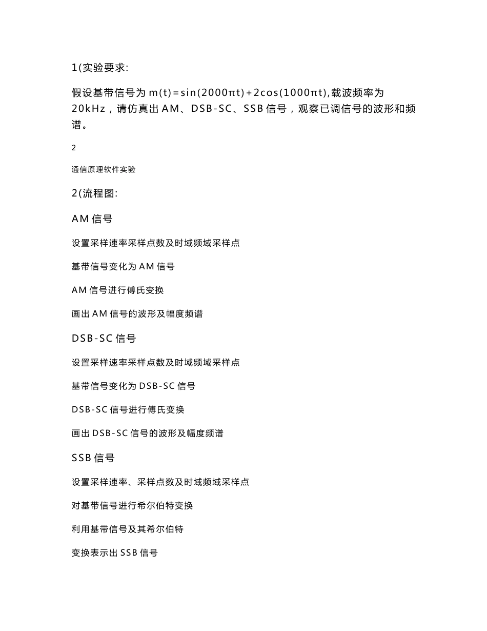 通信原理软件实验报告_第2页