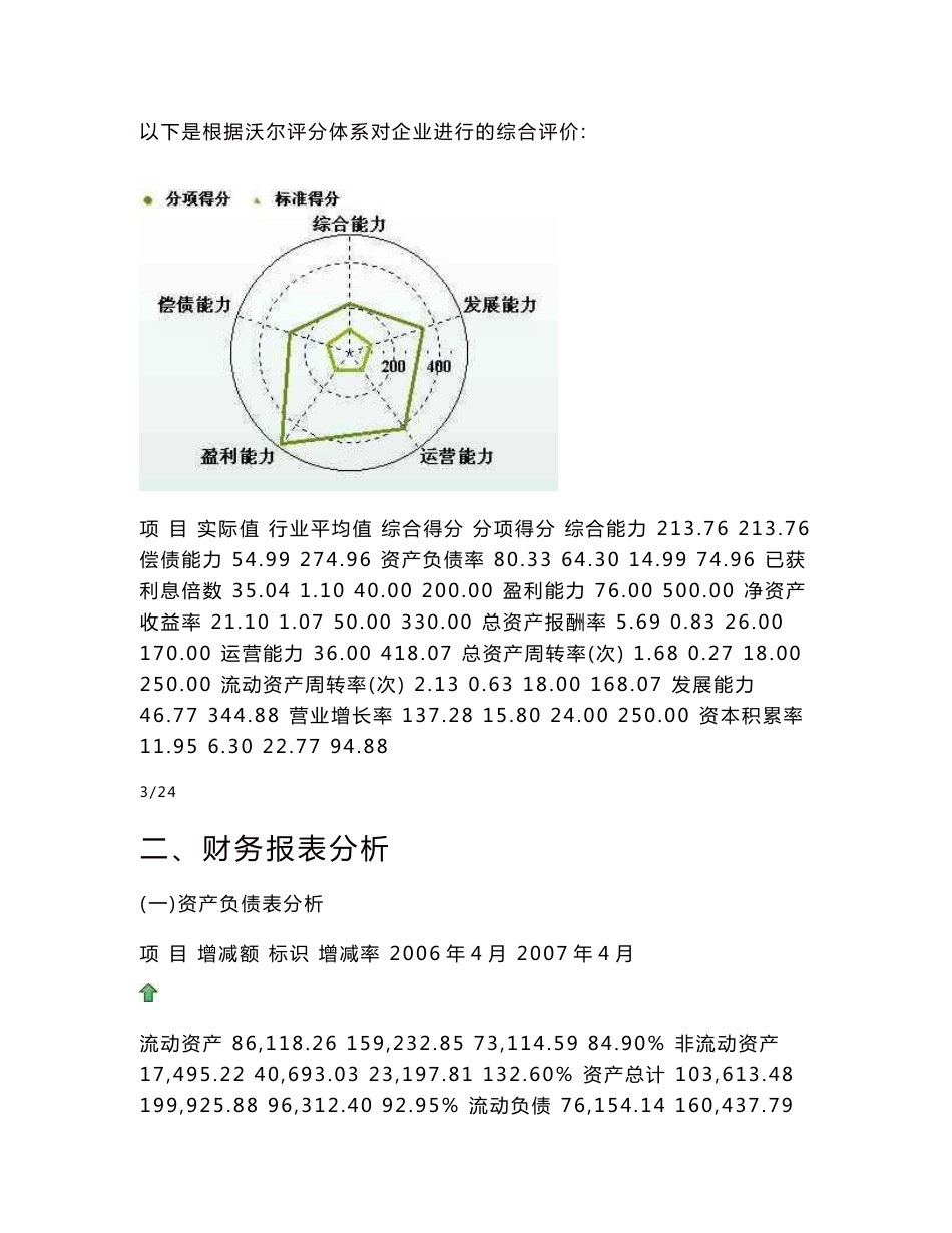 企业月度财务分析报告_第3页