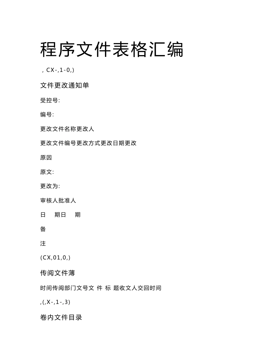 【管理表格】程序文件表格汇编_第1页