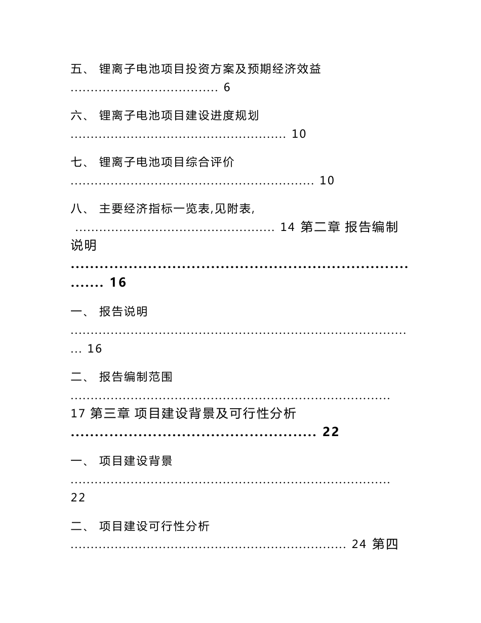 锂离子电池投资项目可行性研究报告_第2页