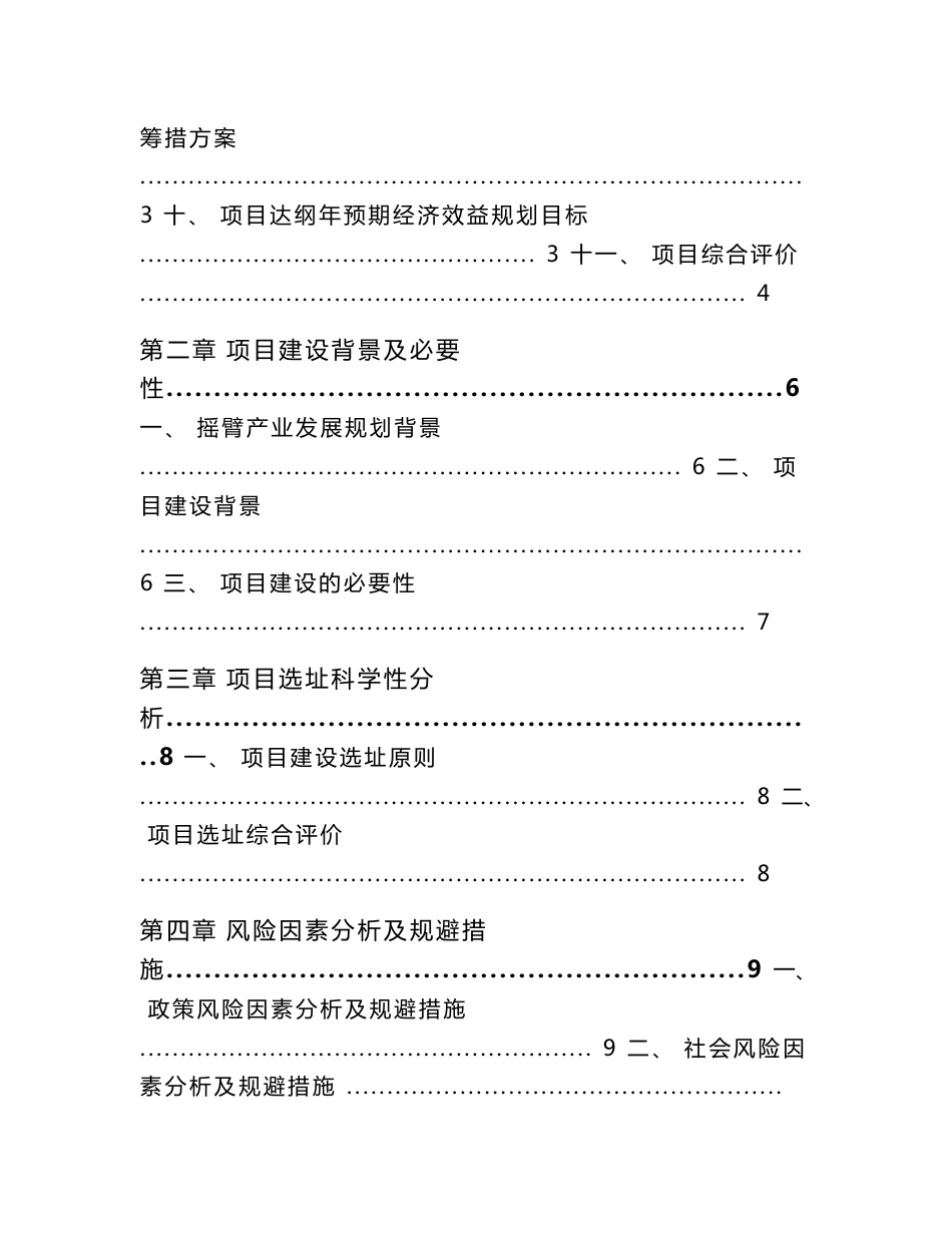 摇臂项目投资计划书_第2页