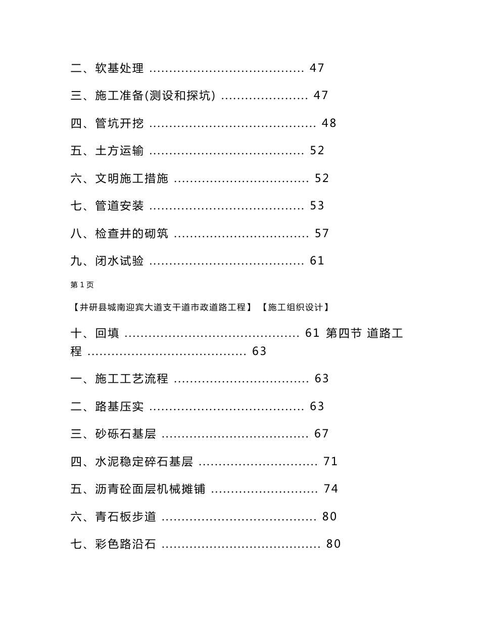 井研县城南迎宾大道支干道市政道路工程技术标方案_第2页