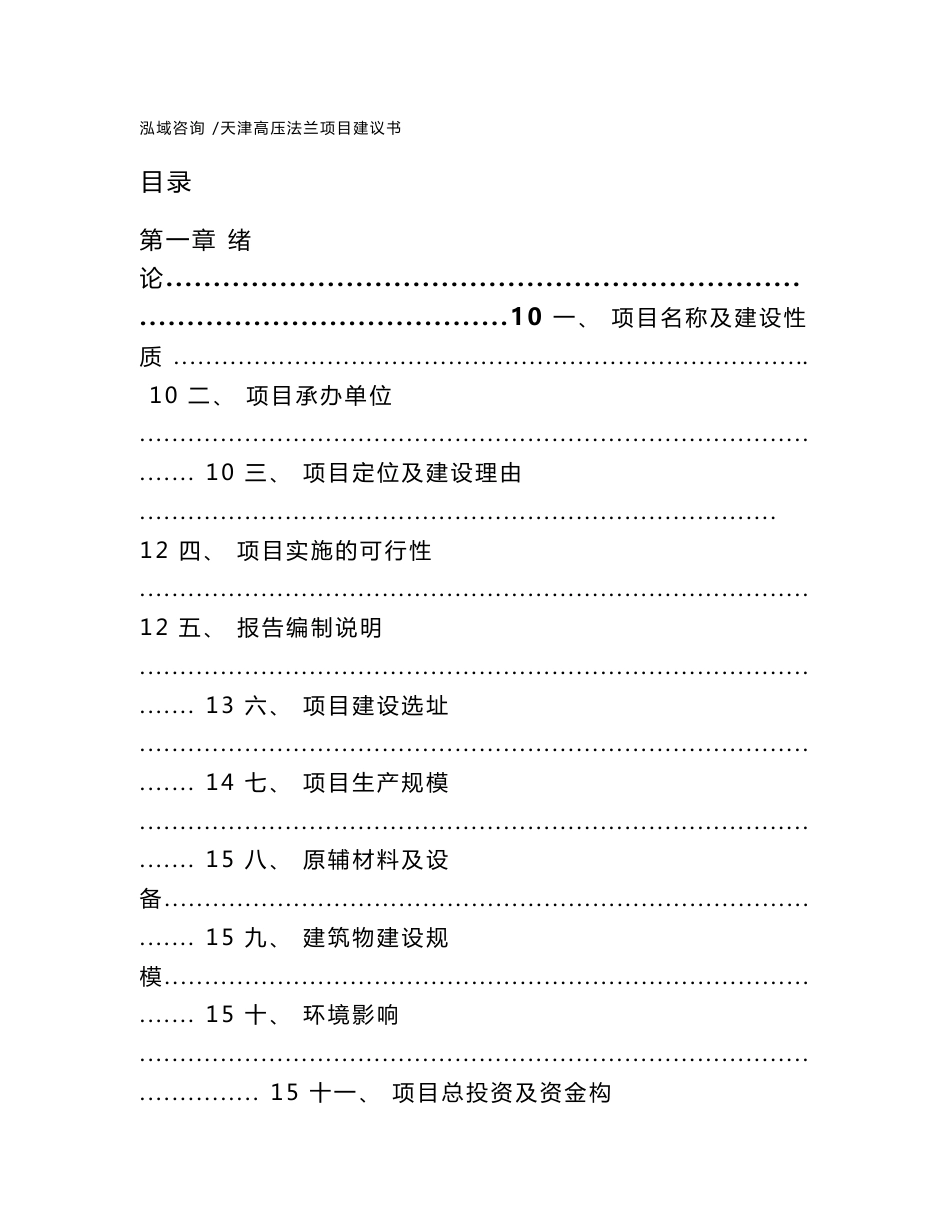 天津高压法兰项目建议书（模板参考）_第2页