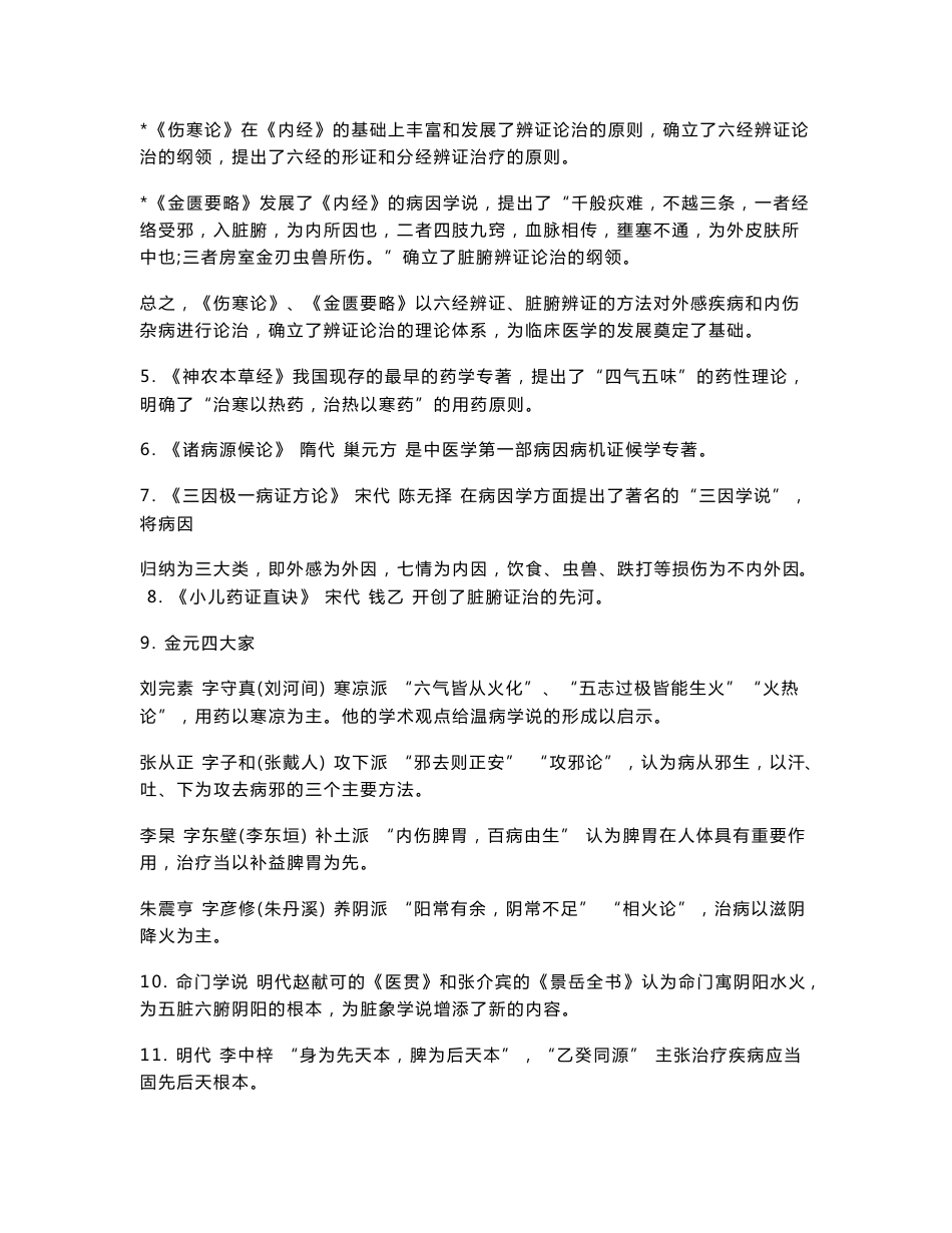 中医基础理论考研复习资料_第2页