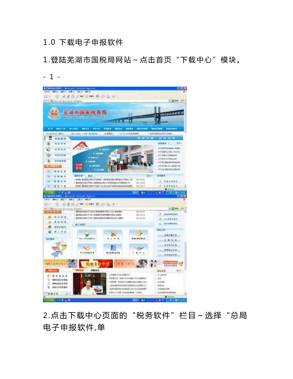 2010年企业所得税汇算清缴网上申报操作流程和税务总局电子申报软件使用说明_第2页