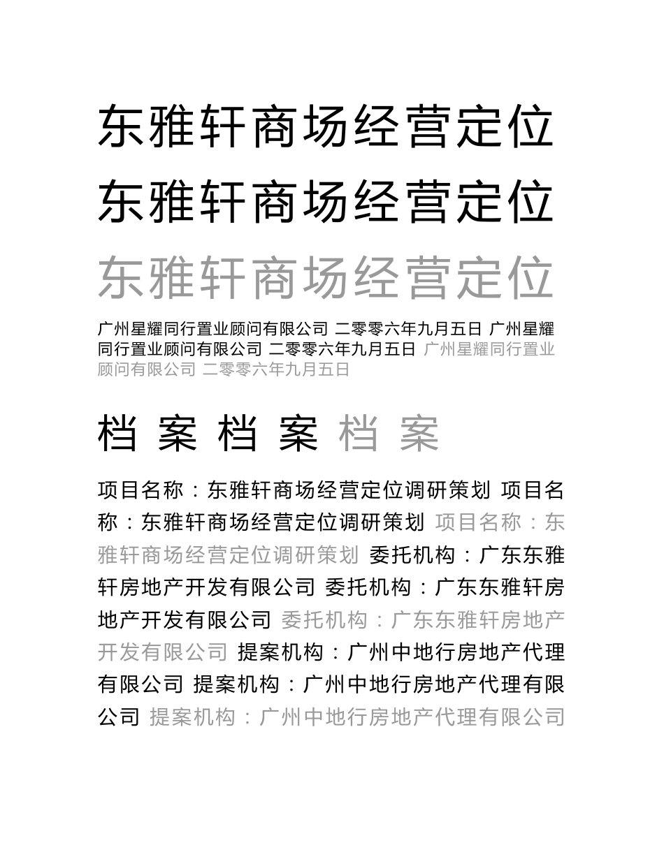 东雅轩商场经营定位调研策划报告_第1页