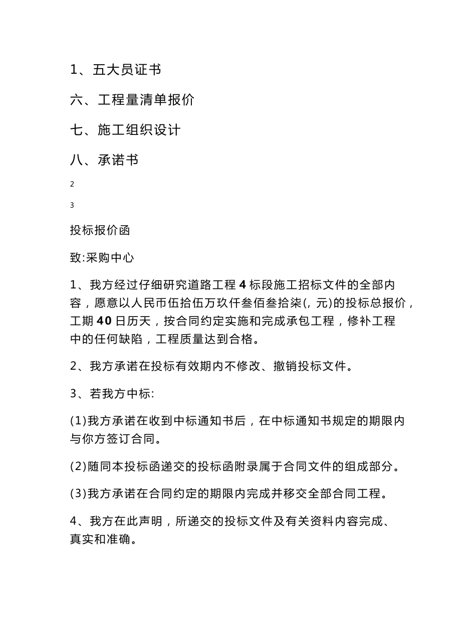道路工程标书范本_第2页