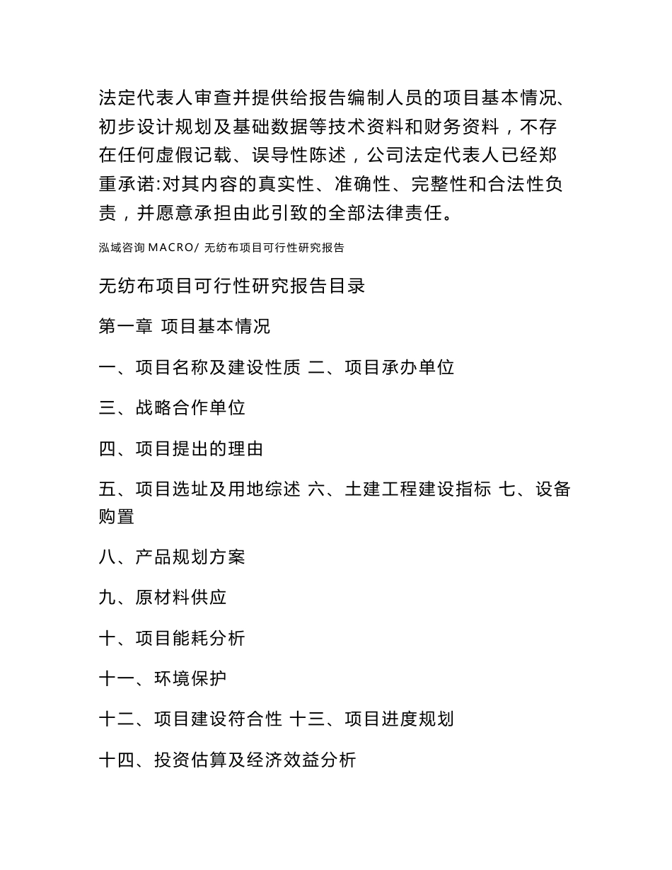 无纺布项目可行性研究报告（案例及参考模板）_第2页