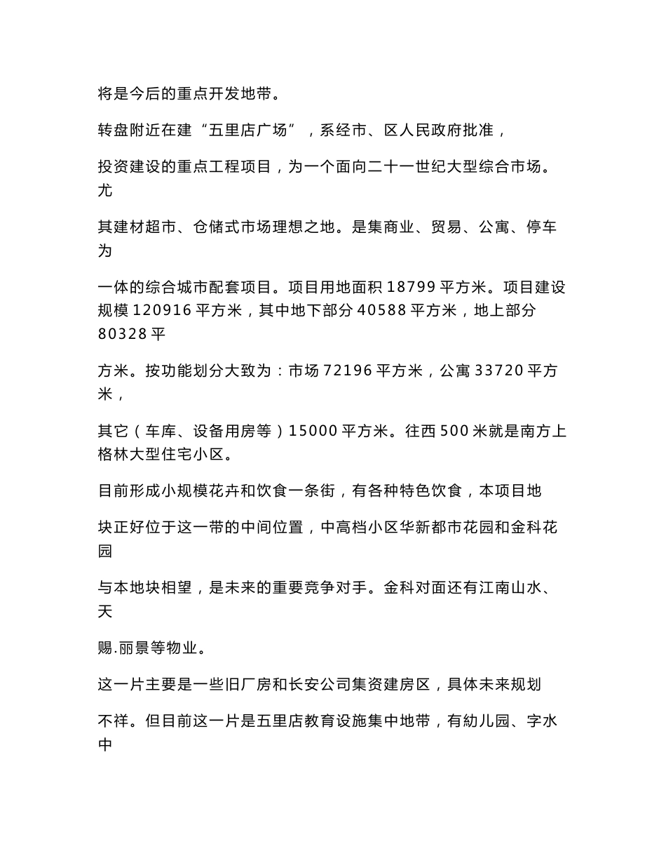 重庆五里店市场定位分析报告_第2页