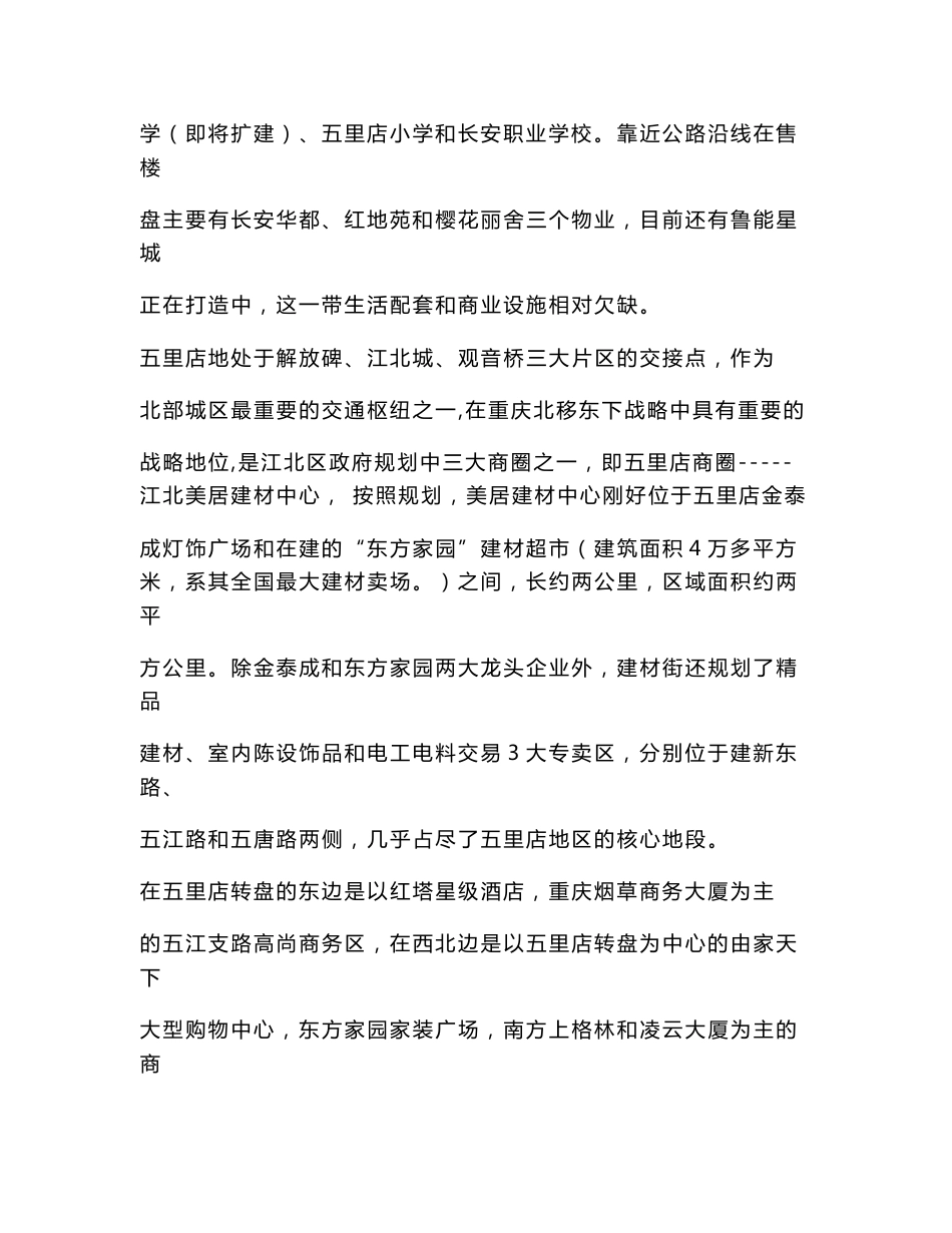 重庆五里店市场定位分析报告_第3页