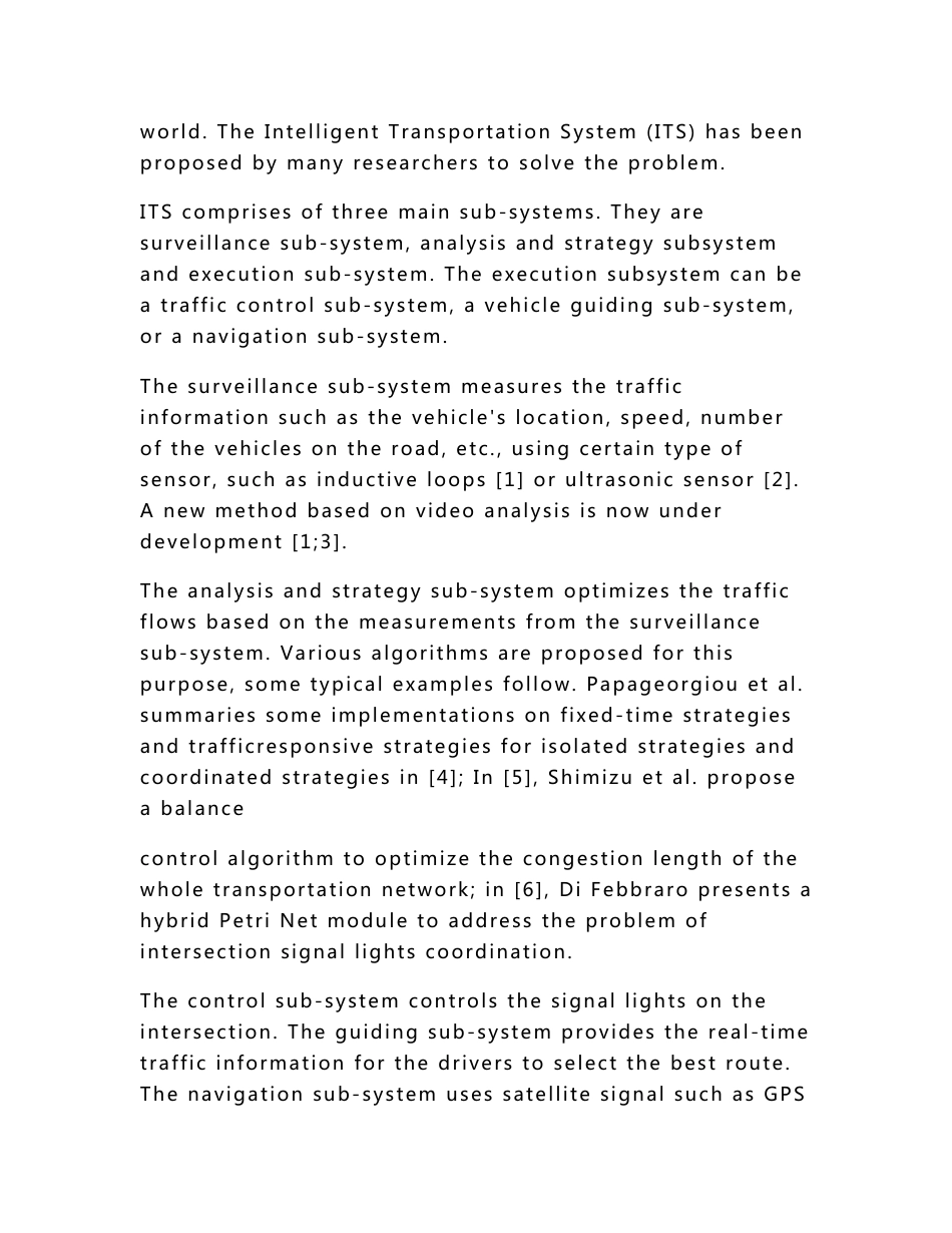 基于无线传感器网络技术的运输网络智能引导及控制系统--中英文翻译_第2页