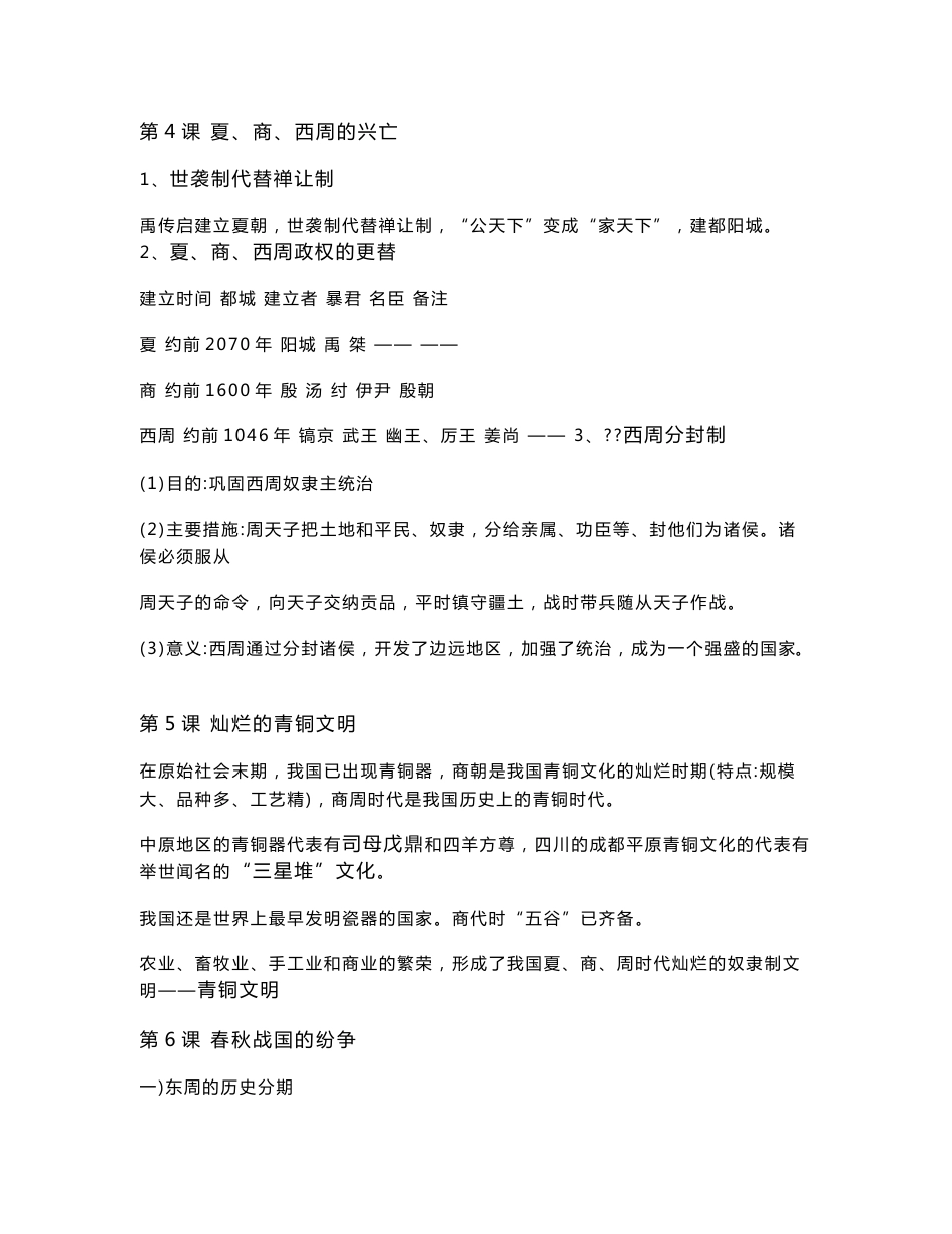 初中历史知识点总结_第2页