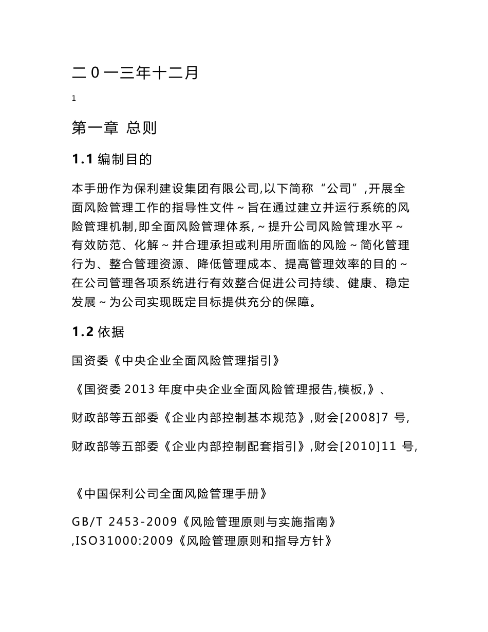 全面风险管理手册_第1页